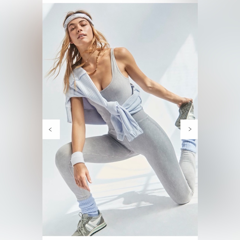 Free People Movement Good Karma Onesie | XS/S | Ice Grey - Picture 3 of 9